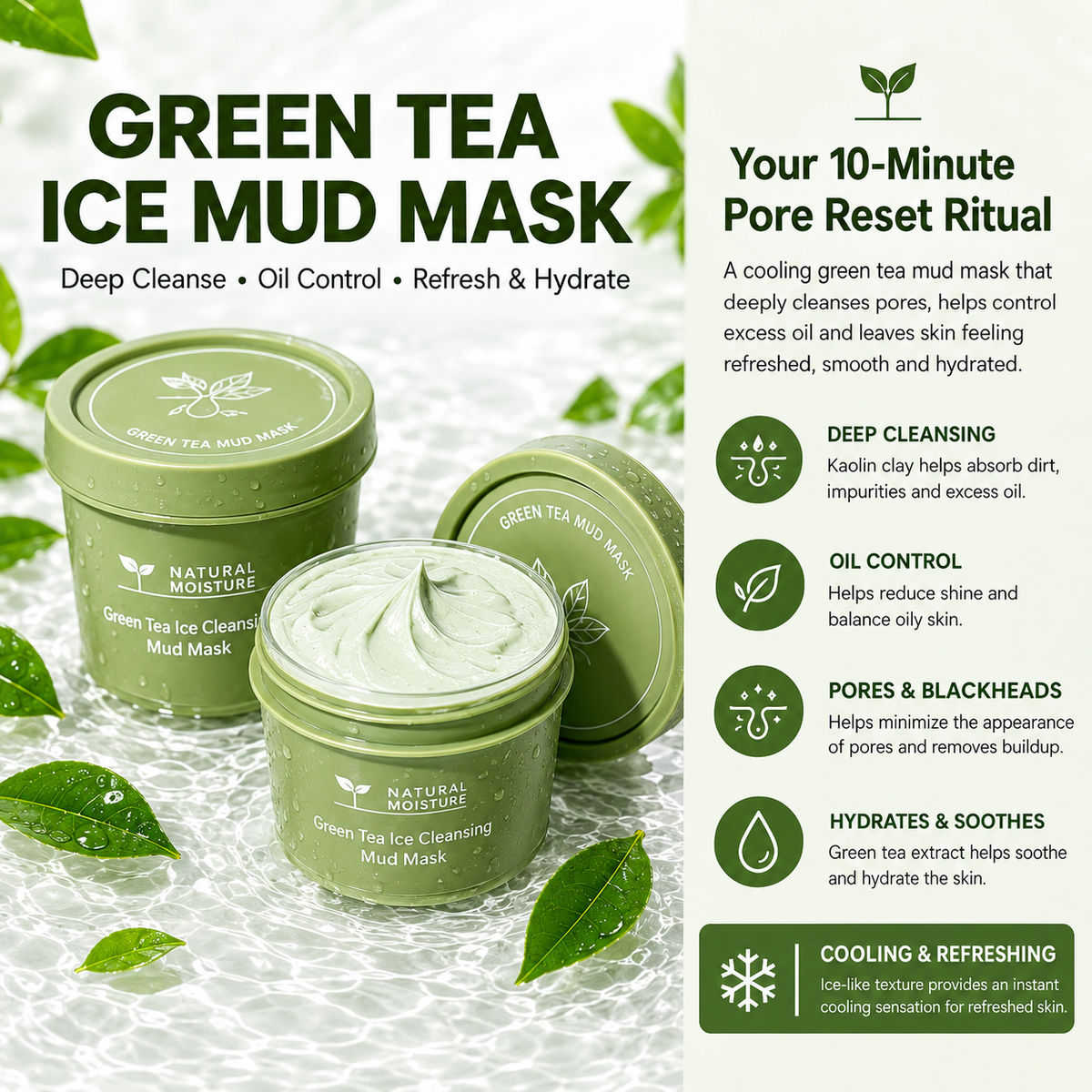 Auren Cooling Clay Mask for Clear Pores